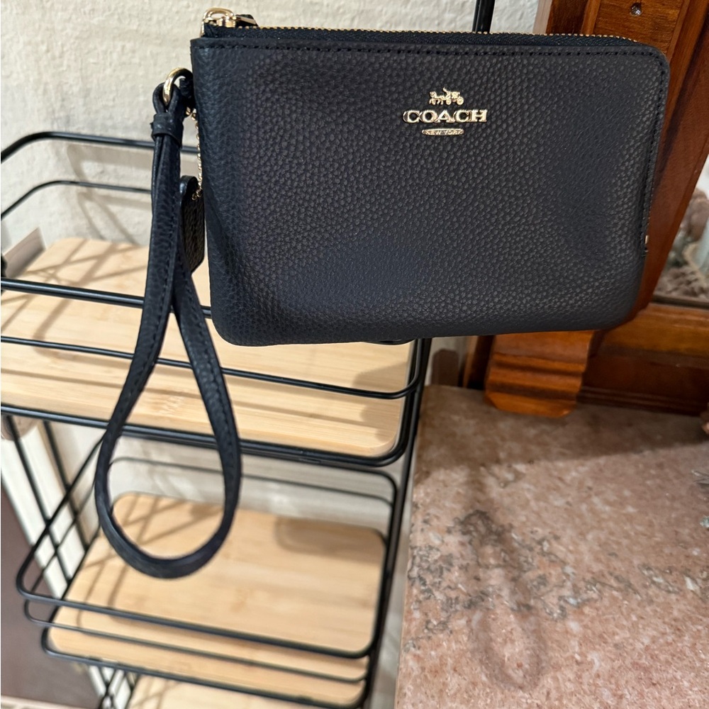 Coach Black Wristlet